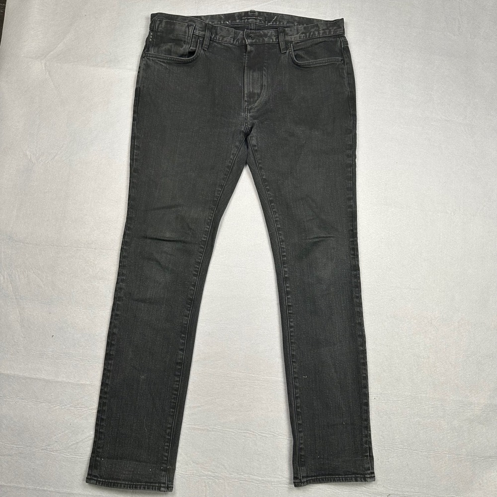 John Varvatos USA Bowery Slim Straight Jeans Faded Black Size 34 Mens